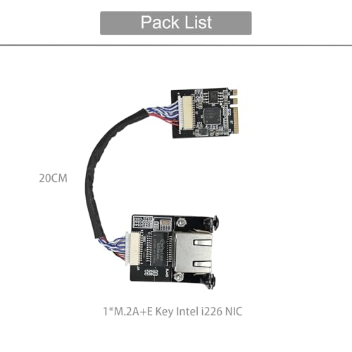Tarjeta de Red M.2 A+E Key para Ethernet de 2.5 Gigabit, compatible con youyeetoo X1X86 SBC y servidor Intel i226, interfaz RJ45 LAN 10/100/1000/2500 Mbps miniatura 2