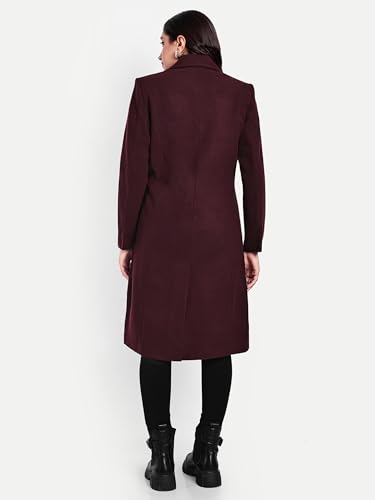 Image of HAUTEMODA Women's Winter Coat Trench Long Sleeves Over Coat With Pocket single Breasted