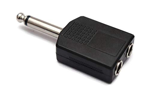 6.3MM MALE TO 2 X 6.3MM FEMALE 6.35mm Male to 6.35mm DUAL Female ...