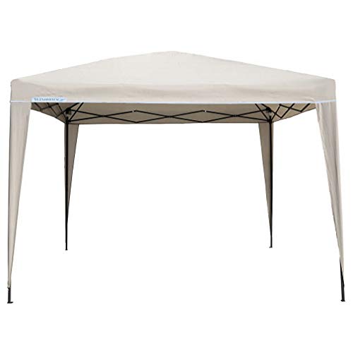 Slimbridge Pop-Up 3 x 3 Metres Fully Waterproof Gazebo Tent Marquee Awning Canopy without Side Panels and Powder Coated Steel Frame for Outdoor Wedding Garden Party Ivory