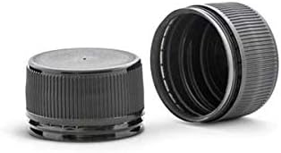 North Mountain Supply Replacement 28mm Tamper Evident Black Plastic Lids (Does NOT Replace White Metal Lids)