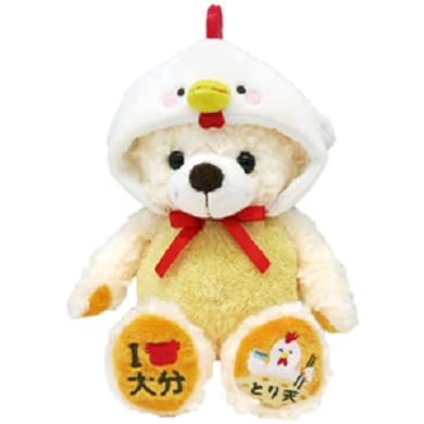 Amazon.co.jp: ご当地ベア 大分とり天 ぬいぐるみS 藤二誠【大分限定