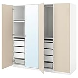  Combinazione guardaroba PAX/REINSVOLL/ÅHEIM, 200x60x201 cm, bianco/grigio-beige