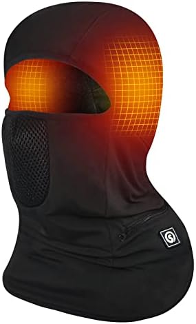 Heated Balaclava Face Mask, Windproof Black Ski Mask for Men, Thermal Full Face Ski Mask for Motorcycle Riding Cycling