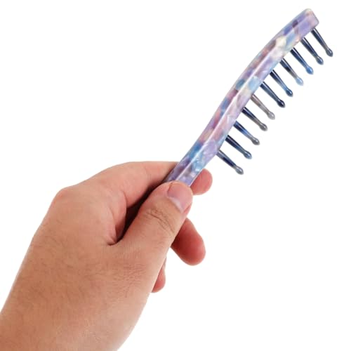 Peine de Dientes Anchos con Mango Diseño Retro Mármol miniatura 6