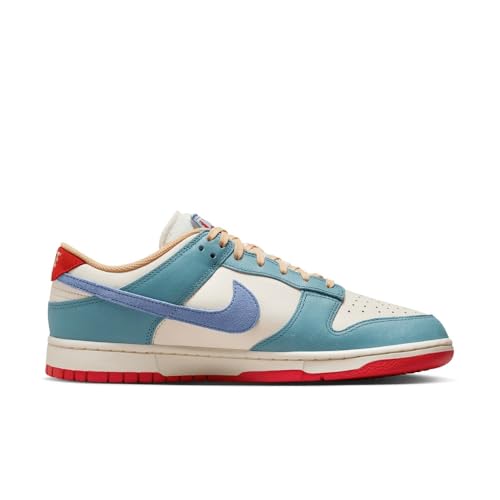 Nike Dunk Low Premium Shoes (HJ9112-110, Pale Ivory/Denim Turquoise/Light Crimson) Size 11.52