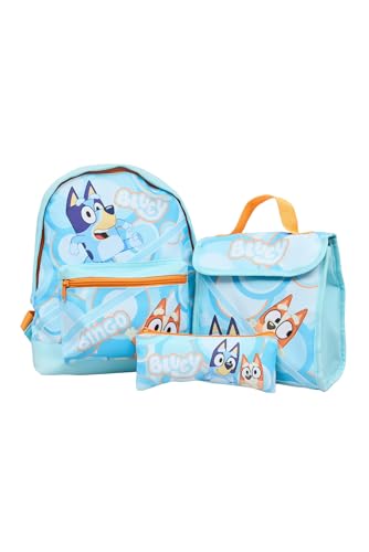 Bluey sac à dos pour garçon sac à déjeuner et trousse école maternelle