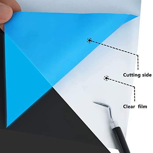 Image of HTVVETUR Glow in The Dark HTV Heat Transfer Vinyl Roll 12 Inch by 5 Feet Iron on DIY for T-Shirt PU Stretch Elastic HTV Vinyl (Dark in Glow Blue, 5FT)