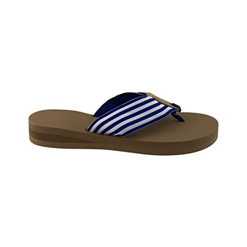 Image of Eliza B. Royal Blue Stripe with Almond Sole
