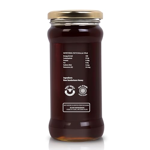 Image of NIYAMAYA Sundarban Mangorve Honey | Gi Tagged Wildforest- 500gm 100% Pure, Raw & Unprocessed | No Sugar Adulteration - LAB TESTED Honey from Mangrove Forest of Sundarbans- Untocuhed, Unheated