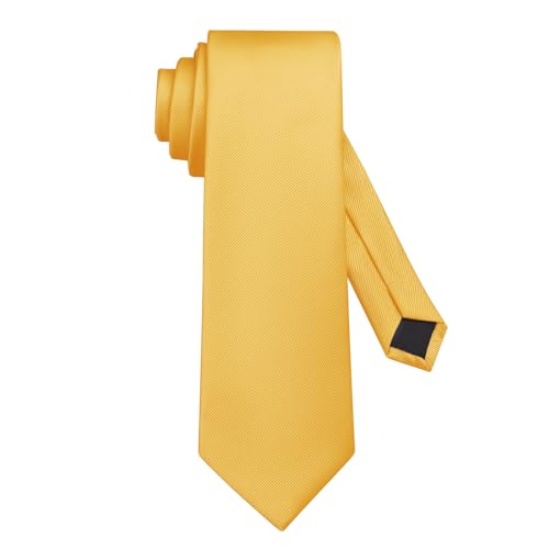 Image of DecTwig Men's Ties Solid Color Formal Neckties 3.15 inch (8CM) Black Ties For Men
