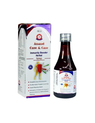 Anand Cure & Care Immunity Booster Herbal Syrup|Enriched with 14 Natural herbs|for immunity enhance|for Nutritional Deficiency|Debility & General Weakness|for all age group| 200 ml
