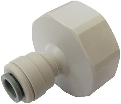 IPW Industries Inc. - John Guest Acetal Female Faucet Connector (CI321214S) - Quick Connect Adapters for Reverse Osmosis Systems (3/8" OD x 1/2" BSPT)