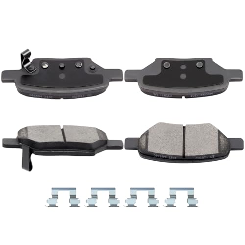 Image of AUTOMUTO 4 Rear Brake Pads Kits For Chevy Cobalt 2005-2008, For Malibu 2004-2012, For Chevy HHR 2008-2010, For Pontiac G5 07-10, For Pontiac G6 05-10, For Saturn Aura 07-09, For Saturn Ion 04-07