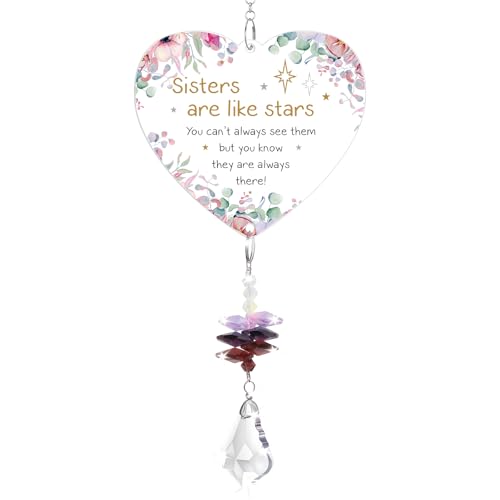 Sister Gifts Crystal Suncatcher Sister Birthday Gifts For Sister Christmas Graduation Valentines Day New Year Anniversaries Thanksgiving Gifts