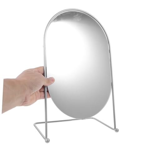 Espejo de Maquillaje Ovalado con Acabado Plata miniatura 4