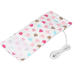 Calentador De Biberones Portatil Usb SALALIS Calentador de Biberones Portátil, Termostato con Cierre de Cremallera Calentador de Biberones USB Calentador de Biberones de Calentamiento Rápido Calentador de Calor de Leche(Corazón Amoroso)