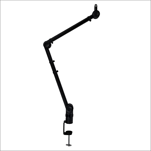 Aremor Pro Heavy Duty Deluxe Desk Mounted Tube-Style Broadcast Boom Arm Adjustable Suspension Boom Scissor Mic stand - Adjustable 360Â° Rotatable Microphone Arm - Stable Microphone Mount Arms