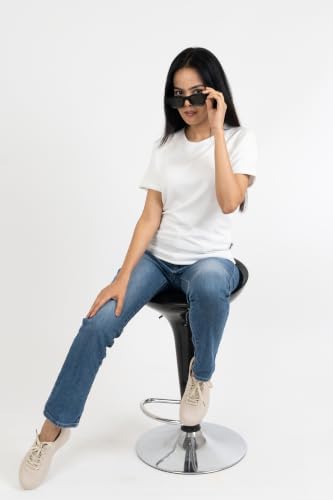 Image of Women French Terry Raglan Crew Neck | 100% Cotton Stylish Casual Comfortable Regular Fit Solid Half Sleeves Round Neck T-Shirt for Women