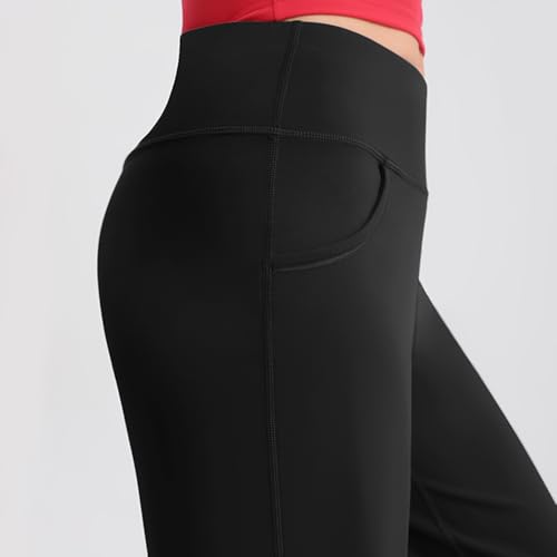 Women's Straight Leg Yoga Pants, High Waist Office Trousers, Stretchy Work Pants with Pockets4