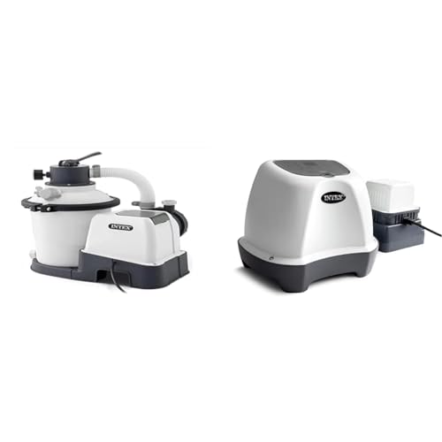 Intex - SX925 2M3/H Filtre À Sable & QS400 Stérilisateur Au Sel pour Piscine Jusqu'à 17M3