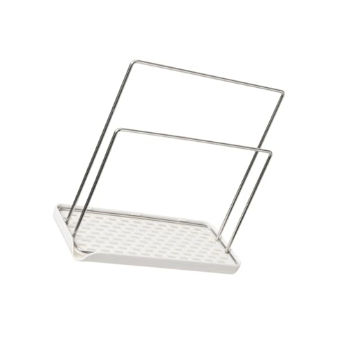 Housoutil Organizador Vertical para Fregadero Escurridor de Paños y Soporte para Esponjas, Estante para Almacenamiento en Cocina, Fácil Montaje y Limpieza, Adecuado para Uso Diario Hogar