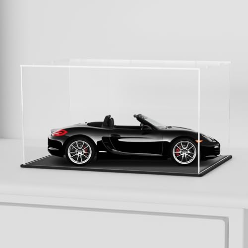 QIMOND Acrylic Display Case for Showcase, Clear Long Acrylic Box for Displaying 1:24 and 1:32 Diecast Car Models, Collectibles, Figures and Arts