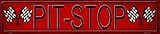 Pit Stop Metal Street Sign Garage Home Wall Decor Poster Retro Vintage 4x16 Inch Tin Sign