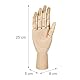 Relaxdays Holzhand, rechte Hand HBT: 25 x 8 x 5 cm, bewegliche Finger, realistisch Zeichnen, Malhilfe, Modellhand, natur