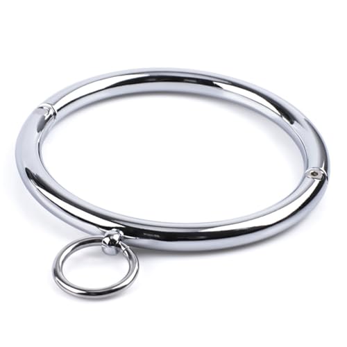 Elevate Your Look with a Polished Stainless Steel Locking Necklace: Women's Chunky Neck Collar Jewelry
