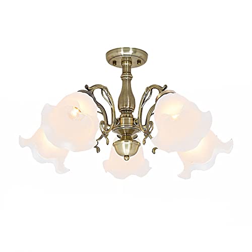 Lustre lustre moderne anti-éblouissement, plafonnier semi-encastré pour illuminer un salon sombre