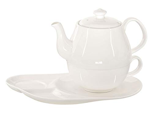 Buchensee Tea for One Daisy 600ml aus Crystal Bone China Porzellan in...