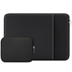 RAINYEAR 11-11.6 Inch Laptop Sleeve Case Soft Carrying Bag Cover with Front Pocket & Accessories Pouch,Compatible with 11.6" MacBook Air for 11" Notebook Tablet Computer Chromebook(Black)