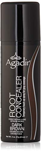 AGADIR Root Concealer For Gray Coverage, Dark Brown, 2 oz