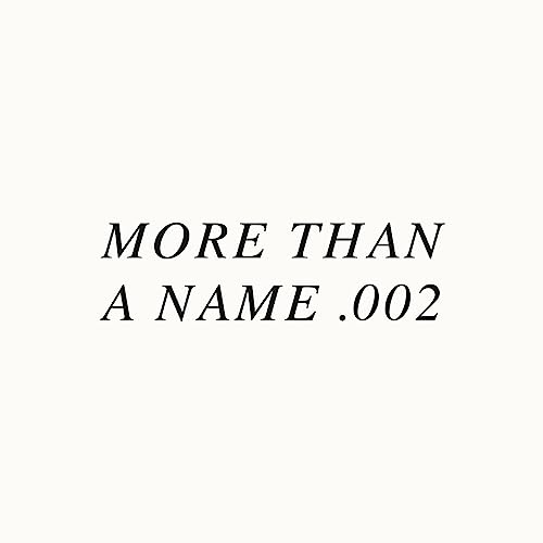 Page de couverture de 002 - MORE THAN A NAME