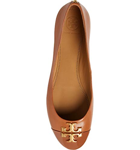 Tory Burch Everly Ballet Cap Toe Flats, Tan (8 M US)