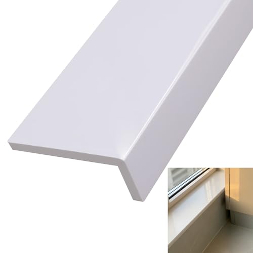 Alfeizar Ventana Revestimiento Impermeable para Alféizar de Ventanas con Espejo, Cubierta de Alféizar de Ventana Blanca Moderna, Cubierta Decorativa para Alféizar de Ventana de Dormitorio(60x12cm/23.6