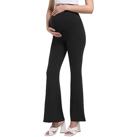 Foucome Maternity Flared Leggings with Pockets Cover