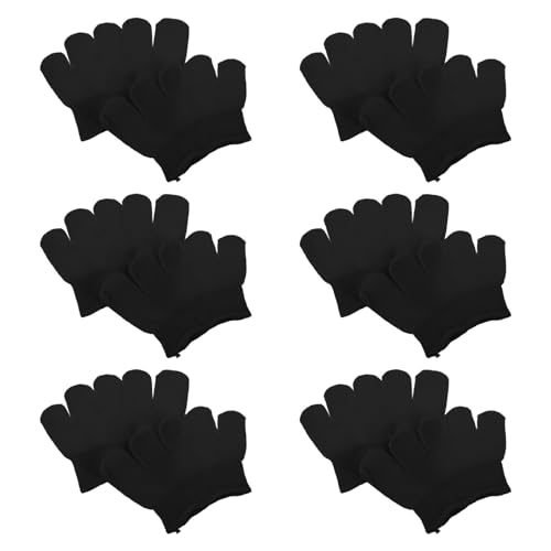 Sosoport Calcetines con Dedos para Mujer 6 Pares, Media Palma con Acolchado Grueso para Antepié, Tejido Elástico Transpirable, Calcetines Completos Negros para Yoga, Deporte y Uso