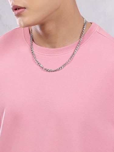 Image of Beyoung Looper Solid Oversized Tshirt for Men | Round Neck | Drop Shoulder | Half Sleeves | Plain Oversized Tshirt