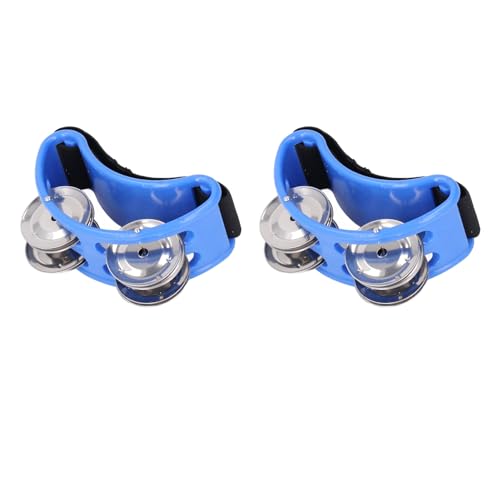 2 Piezas Tamborín para Pie Multiusos Azul miniatura 4