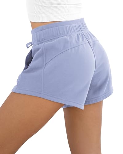 Image of ODODOS Women's Sweat Shorts with Pockets Cotton French Terry Drawstring Summer Workout Casual Lounge Shorts