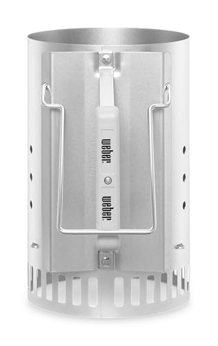 Weber 17631 - Set Chimenea 2 kg de Briquetas + 6 Pastillas de Encendido Blancas, Acero Inoxidable