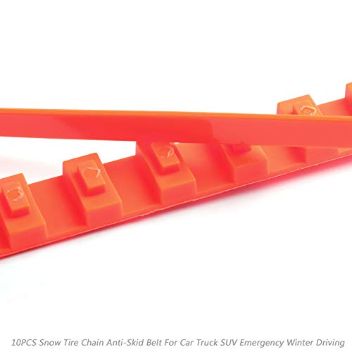 Topteng 10Pcs Emergency Tire Chains Set Anti-Skid Mud Snow Survival Traction Multi-Function Security Chains For Car Suv #TOP5