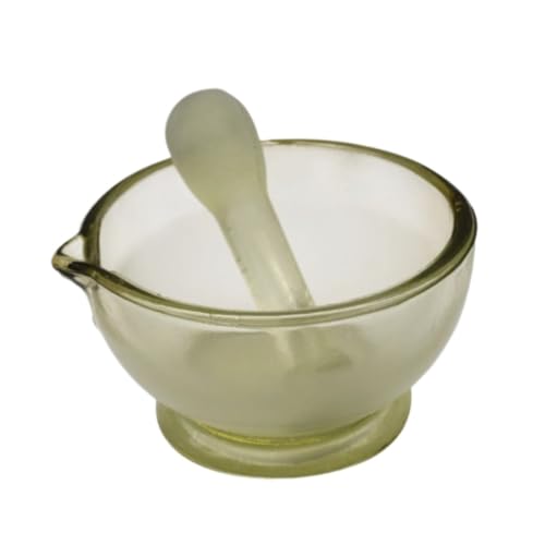 BJfhRH Juego De Mortero Manual Mortero De Vidrio Espesado, Machacador Ajo, Varilla Molienda Doméstica, Tazón Triturador, Juego Cocina Casera Restaurante(60mm)