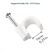 Cable Matters 200-Pack Nail-in Cable Clips Cord Organizer, 7mm / 0.27 inches, Ethernet Cable Wall Clip, Wire Wall Clips, White