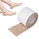 Blasenpflaster Füße Tape 5cmx4,5m Selbstklebend Moleskin Bandage Rolle, Anti-Tragen Ferse Pads für Haut, Füße, Körper, Blasen, Schwielen, Hühneraugen