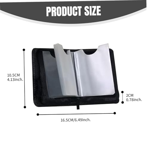 Credit Card Holder for Women 6.5x4.1x0.8 Inch Zip Wallet Easy to Use Credit Card Wallets for Women PU Leather Black Card Wallets for Women Men Card Storage,Card Wallets for Women3
