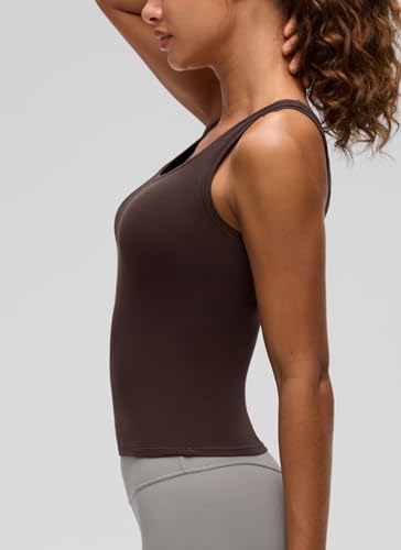 Image of CRZ YOGA Softembrace Scoop Neck Tank Top | Workout, Ultra Soft, Tight Fit, Waist Length, Double Lined, Sleeveless Shirts for Women