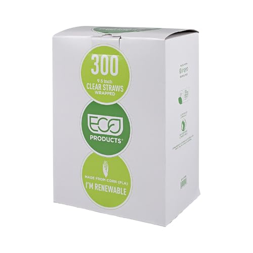 Pitillos Compostables Plástico PLA 9.5" x4800 Eco Products miniatura 5